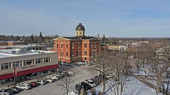 Weather camera view of City of Woodstock.