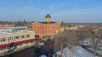 Weather camera view of City of Woodstock.