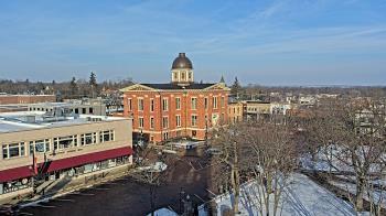 Weather camera view of City of Woodstock.