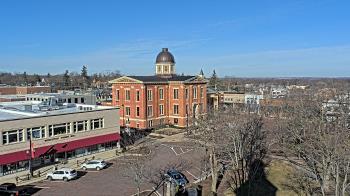Weather camera view of City of Woodstock.