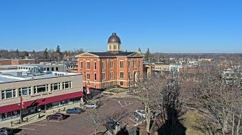 Weather camera view of City of Woodstock.
