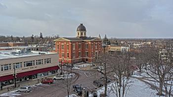 Weather camera view of City of Woodstock.