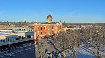 Weather camera view of City of Woodstock.