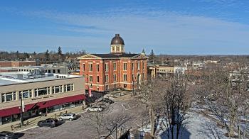 Weather camera view of City of Woodstock.