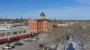 Weather camera view of City of Woodstock.