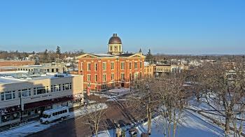 Weather camera view of City of Woodstock.