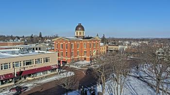 Weather camera view of City of Woodstock.