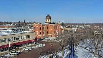Weather camera view of City of Woodstock.