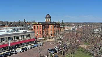 Weather camera view of City of Woodstock.