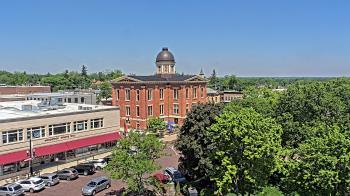 Weather camera view of City of Woodstock.