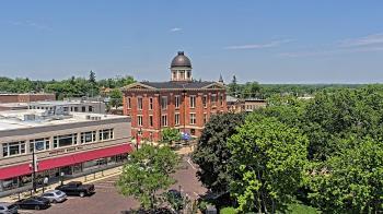 Weather camera view of City of Woodstock.