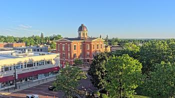 Weather camera view of City of Woodstock.