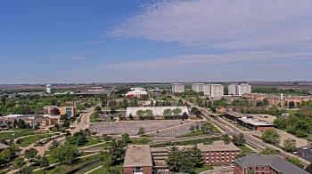Weather camera view of Northern Illinois University.