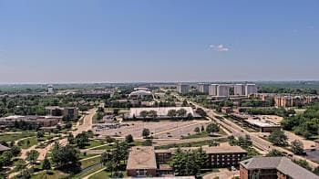 Weather camera view of Northern Illinois University.