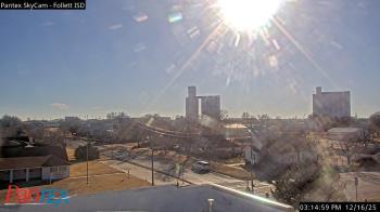 Weather camera view of Follett ISD.