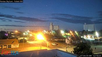 Weather camera view of Follett ISD.