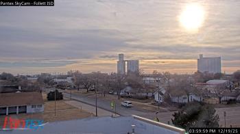 Weather camera view of Follett ISD.