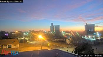 Weather camera view of Follett ISD.