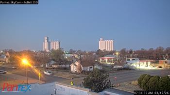 Weather camera view of Follett ISD.