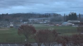 Weather camera view of Granite Falls High School.