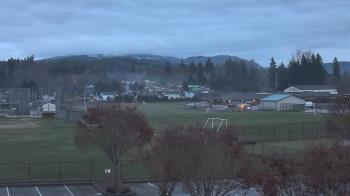 Weather camera view of Granite Falls High School.