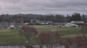 Weather camera view of Granite Falls High School.