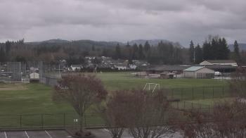 Weather camera view of Granite Falls High School.