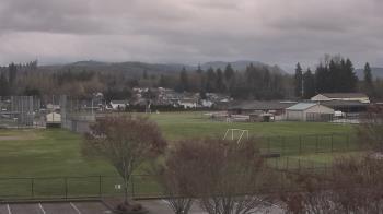 Weather camera view of Granite Falls High School.