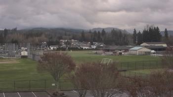 Weather camera view of Granite Falls High School.