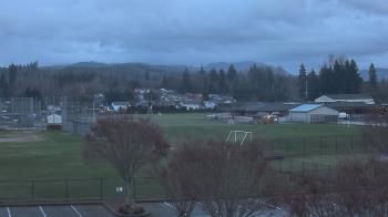 Weather camera view of Granite Falls High School.