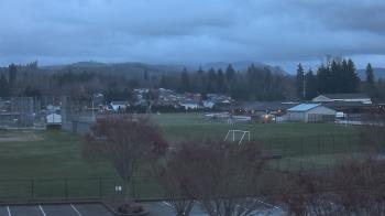 Weather camera view of Granite Falls High School.