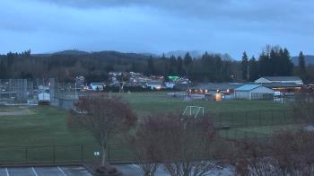 Weather camera view of Granite Falls High School.