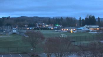 Weather camera view of Granite Falls High School.