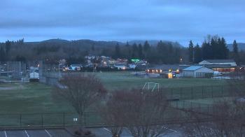 Weather camera view of Granite Falls High School.