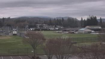 Weather camera view of Granite Falls High School.