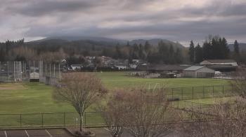Weather camera view of Granite Falls High School.
