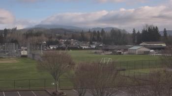 Weather camera view of Granite Falls High School.