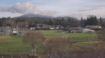 Weather camera view of Granite Falls High School.