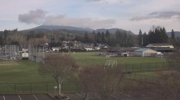 Weather camera view of Granite Falls High School.