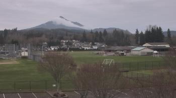 Weather camera view of Granite Falls High School.