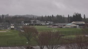 Weather camera view of Granite Falls High School.