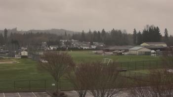 Weather camera view of Granite Falls High School.