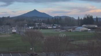 Weather camera view of Granite Falls High School.