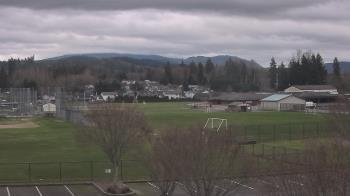 Weather camera view of Granite Falls High School.