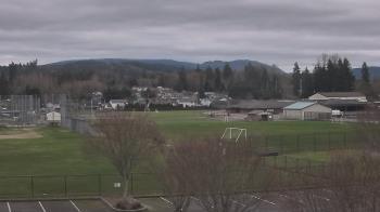 Weather camera view of Granite Falls High School.
