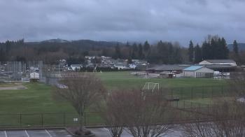 Weather camera view of Granite Falls High School.
