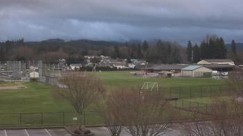 Weather camera view of Granite Falls High School.