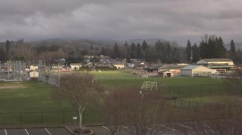 Weather camera view of Granite Falls High School.