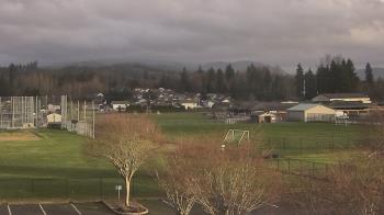 Weather camera view of Granite Falls High School.
