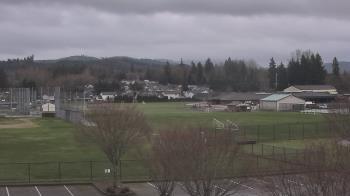 Weather camera view of Granite Falls High School.